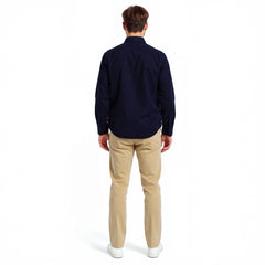 Navy Blue Denim Twill Cotton Shirt - Navy Drifter