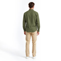 Plain Green Khadi Cotton Shirt - Sage Field