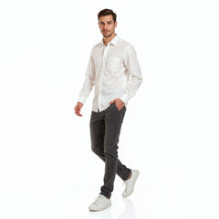 White Tencel Twill Shirt - Cloudline